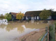 Flooded houses