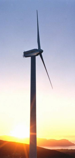 a windmill sunset