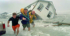 people being rescued from flood