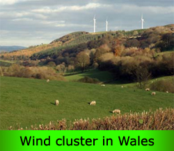 Wind cluster Wales
